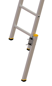 Fußverlängerung für Anlegeleitern mit Leiter